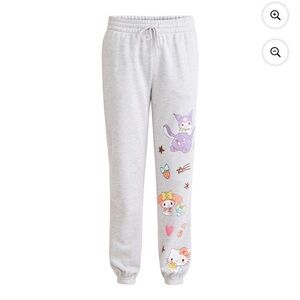 Hello Kitty and Friends Scribble Graphic Joggers  Women’s Heather Grey Size M